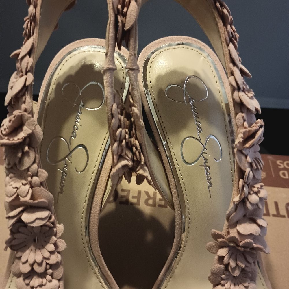 💯🔥JESSICA SIMPSON JESSIN DRESS SANDALS, WOMEN'S SIZE 7.5M, BLUSH🔥🔥SLIGHTLY - Picture 6 of 9